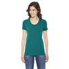 American Apparel Women's Tri Evergreen Triblend Short-Sleeve Track T-Shirt