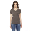American Apparel Women's Triblend Coffee Short-Sleeve Track T-Shirt