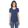 American Apparel Women's Triblend Indigo Short-Sleeve Track T-Shirt