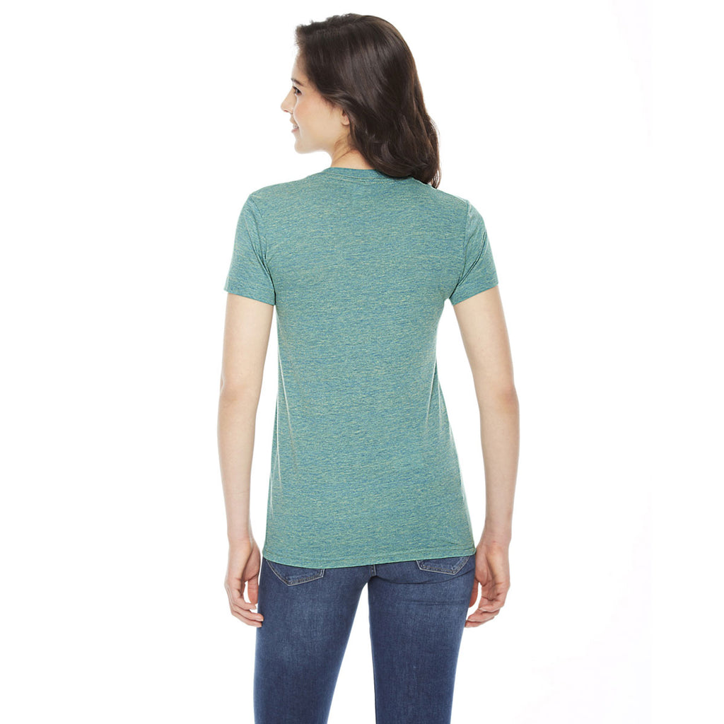 American Apparel Women's Triblend Lemon Short-Sleeve Track T-Shirt