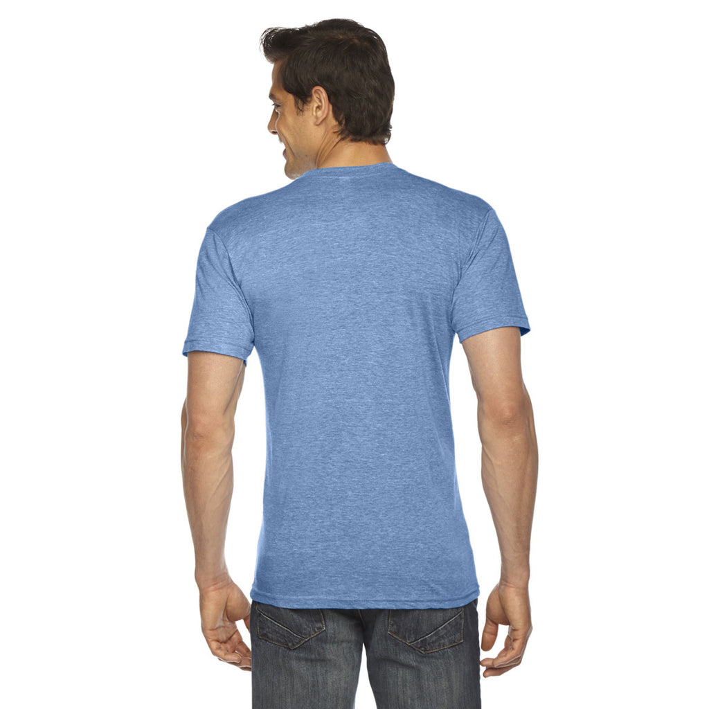 American Apparel Unisex Athletic Blue Short-Sleeve V-Neck