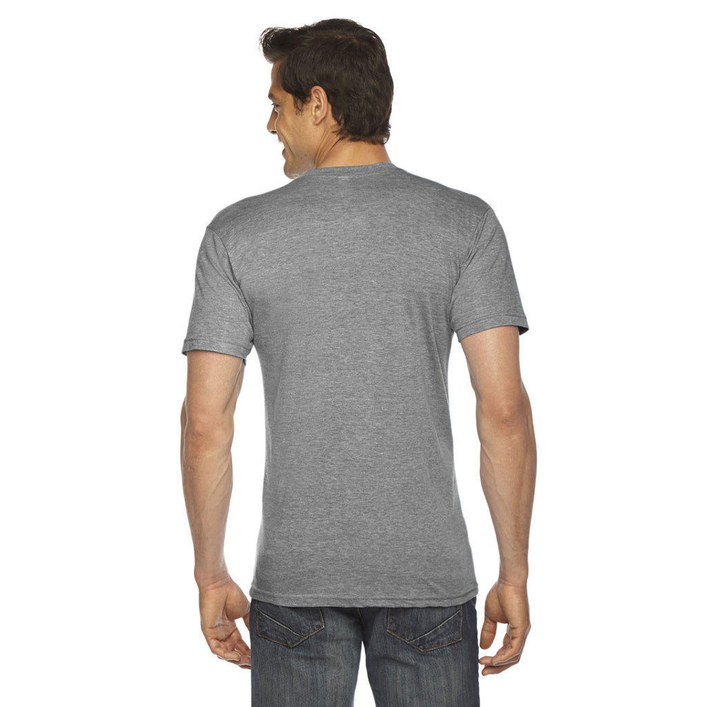 American Apparel Unisex Athletic Grey Short-Sleeve V-Neck