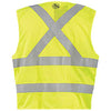 OccuNomix Men's Yellow Mesh Self-Extinguishing X-Back Break-Away Vest with Quick Release Zipper