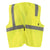 OccuNomix Men's Yellow Mesh Self-Extinguishing Vest with Quick Release Zipper