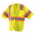 OccuNomix Men's Yellow Mesh Self-Extinguishing Class 3 Two Tone Vest with Quick Release Zipper