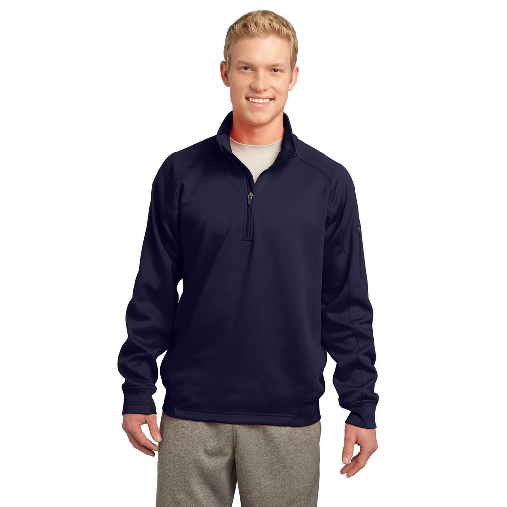 Sport-Tek Men's True Navy Tall Tech Fleece 1/4-Zip Pullover