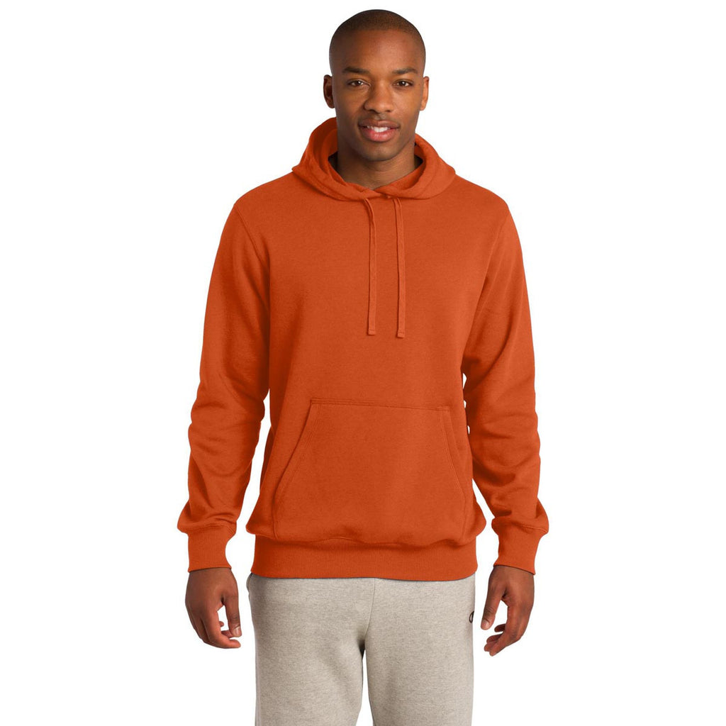 Sport-Tek Men's Deep Orange Tall Pullover Hooded Sweatshirt