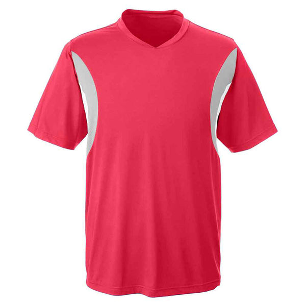 Team 365 Men's Sport Red Short-Sleeve Athletic V-Neck Tournament Jerse
