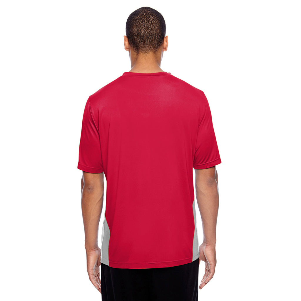 Team 365 Men's Sport Red Short-Sleeve Athletic V-Neck Tournament Jersey