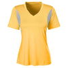 Team 365 Women's Sport Athletic Gold Short-Sleeve Athletic V-Neck Tournament Jersey