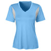 Team 365 Women's Sport Light Blue Short-Sleeve Athletic V-Neck Tournament Jersey