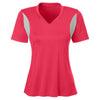 Team 365 Women's Sport Red Short-Sleeve Athletic V-Neck Tournament Jersey