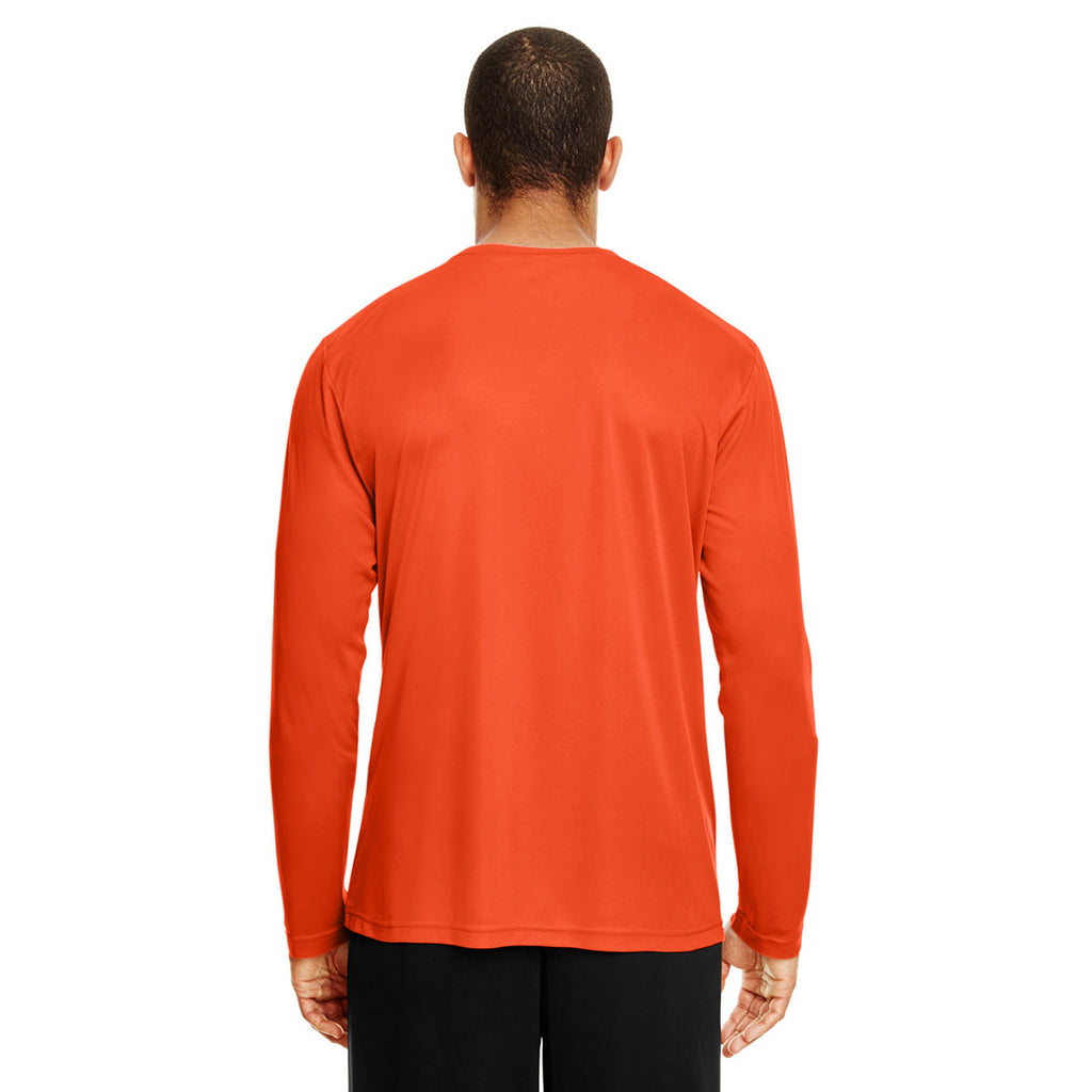 Team 365 Men's Sport Orange Zone Performance Long-Sleeve T-Shirt