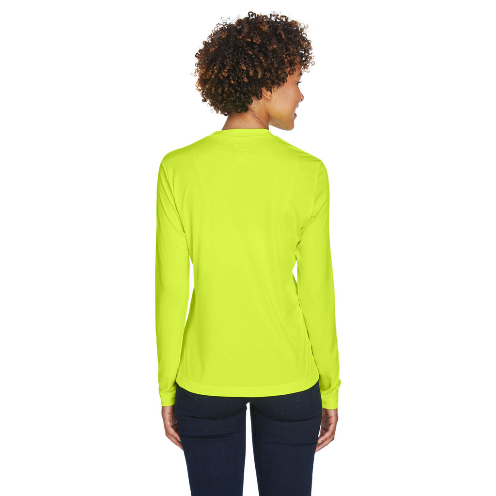 Team 365 Women's Safety Yellow Zone Performance Long-Sleeve T-Shirt