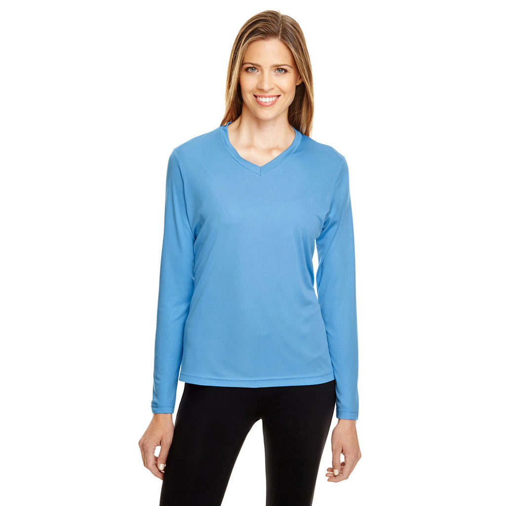 Team 365 Women's Sport Light Blue Zone Performance Long-Sleeve T-Shirt