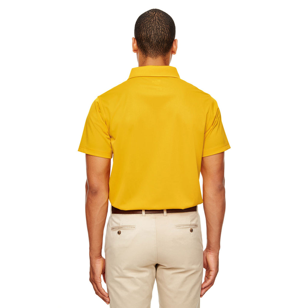 Team 365 Men's Sport Athletic Gold Command Snag-Protection Polo