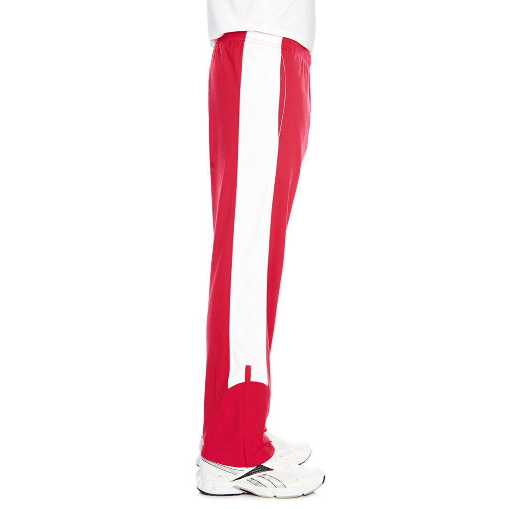 Team 365 Men's Sport Red/White Elite Performance Fleece Pant