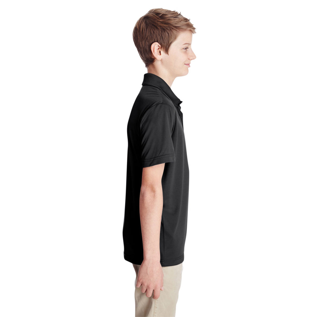 Team 365 Youth Black Zone Performance Polo