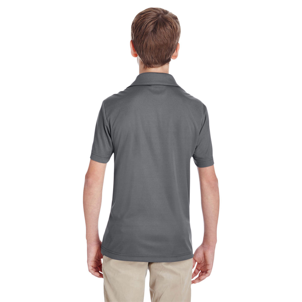 Team 365 Youth Sport Graphite Zone Performance Polo
