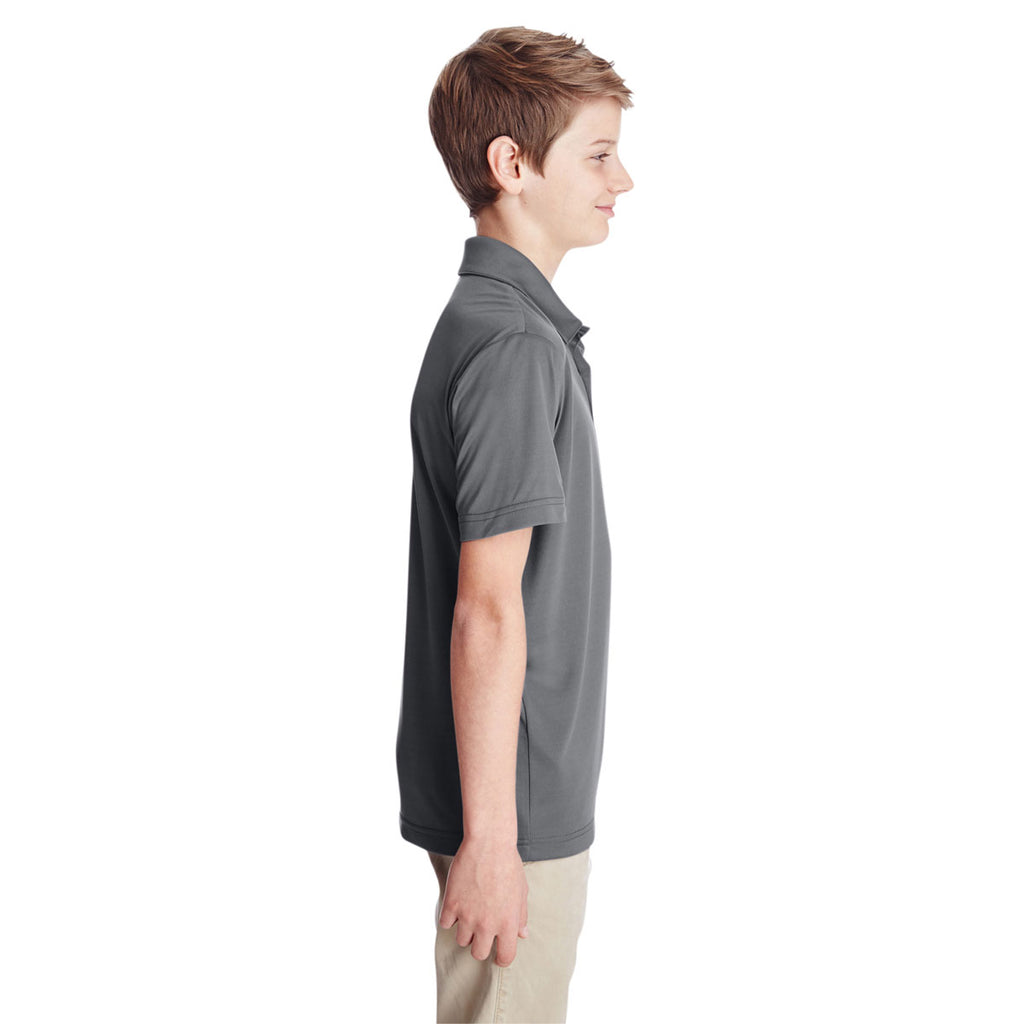Team 365 Youth Sport Graphite Zone Performance Polo