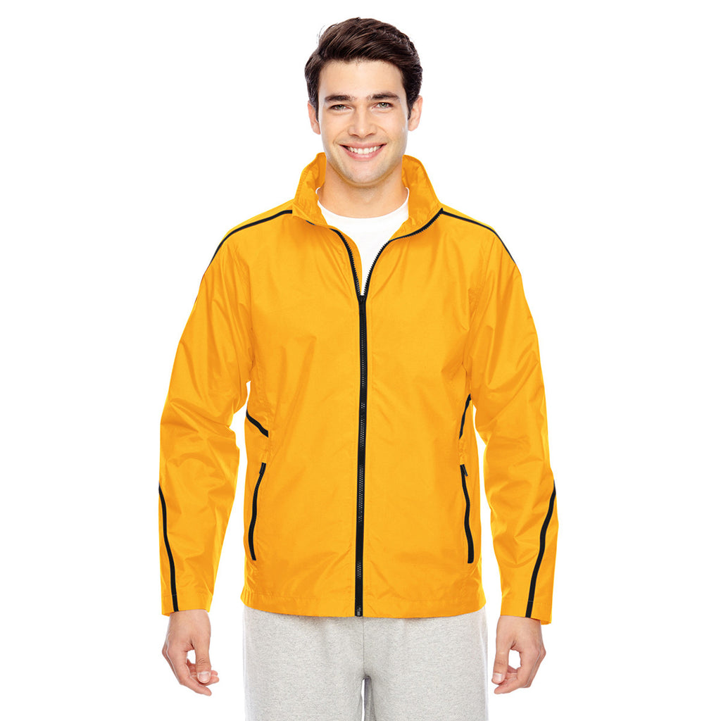 Team 365 Men's Sport Athletic Gold Conquest Jacket with Mesh Lining