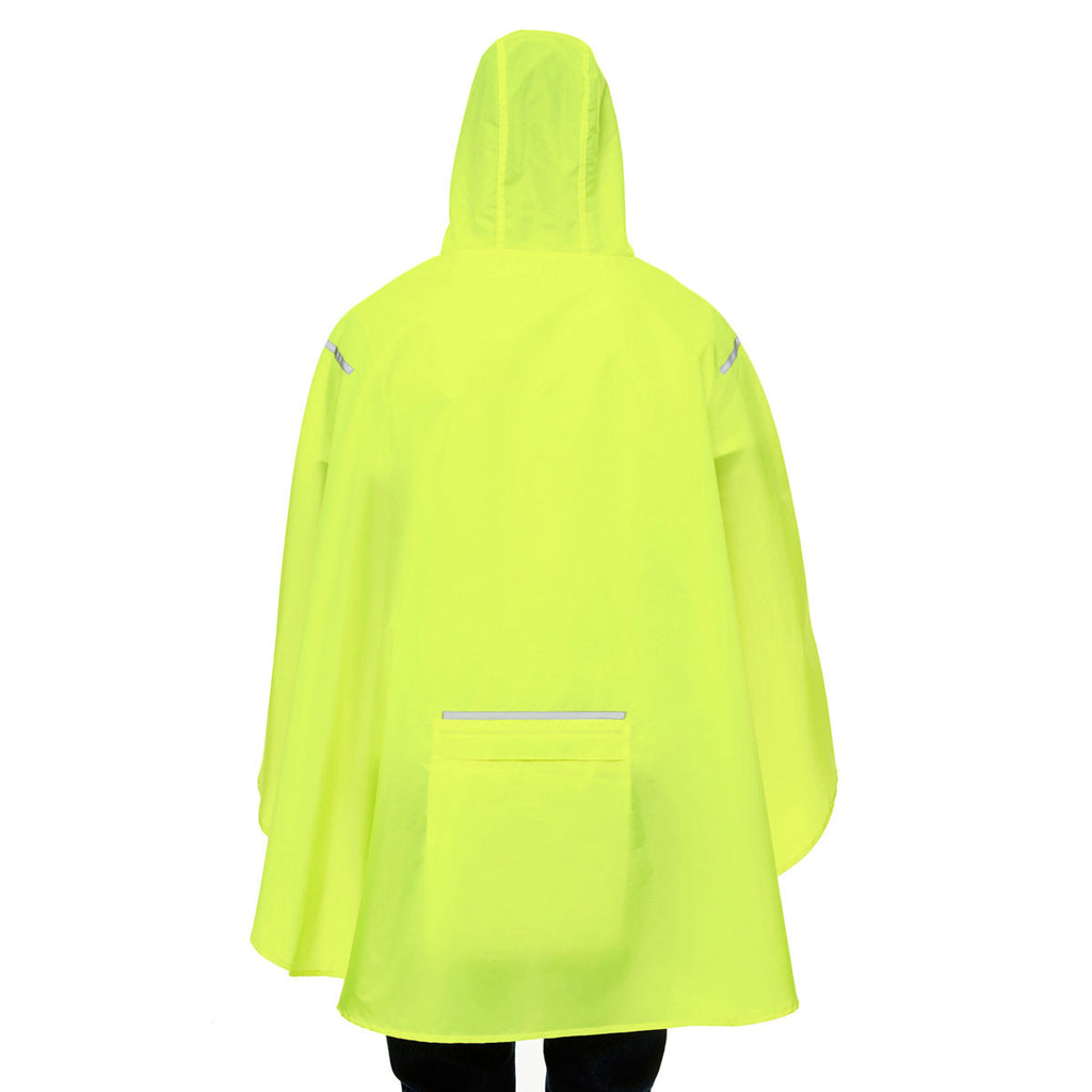 Team 365 Men's Safety Yellow Stadium Packable Poncho