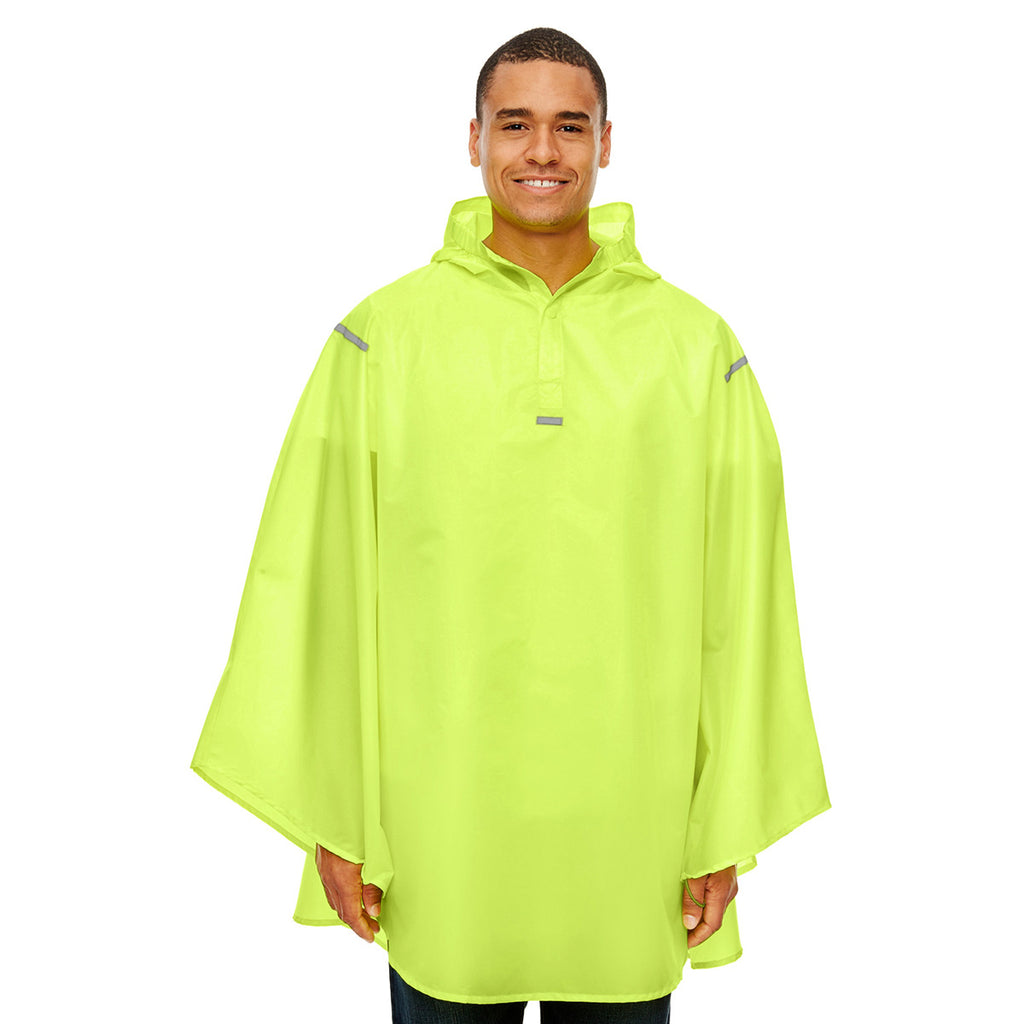 Team 365 Men's Safety Yellow Stadium Packable Poncho
