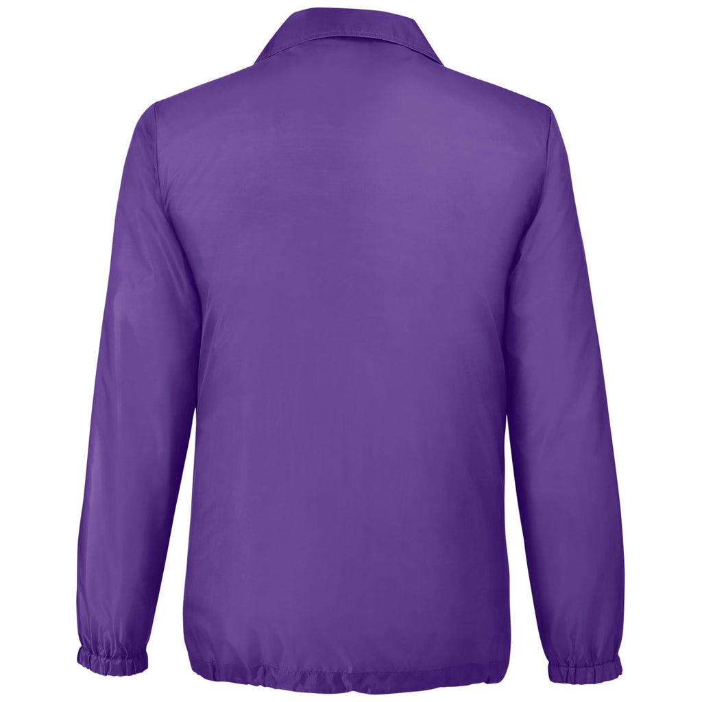 Team 365 Unisex Sport Purple Zone Protect Coaches Jacket