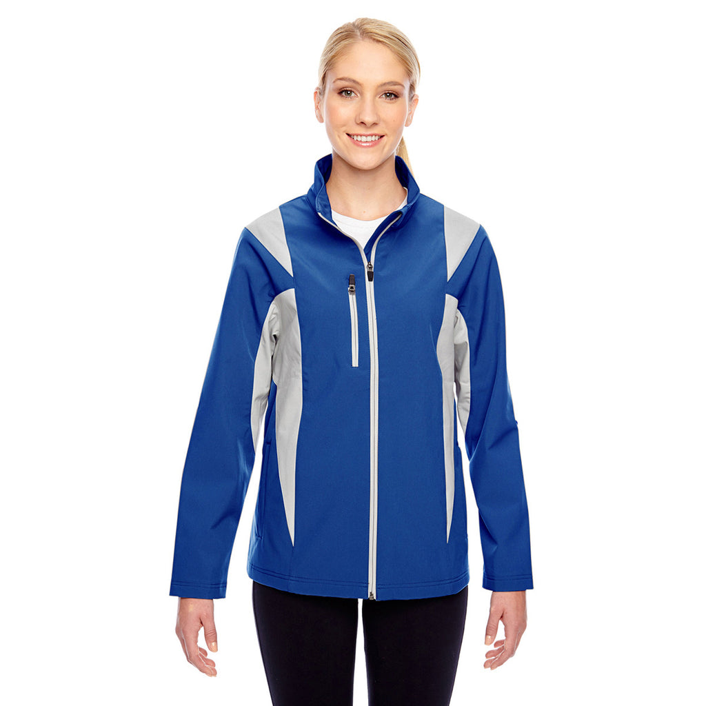 Team 365 Women's Sport Royal/Sport Silver Icon Colorblock Soft Shell Jacket
