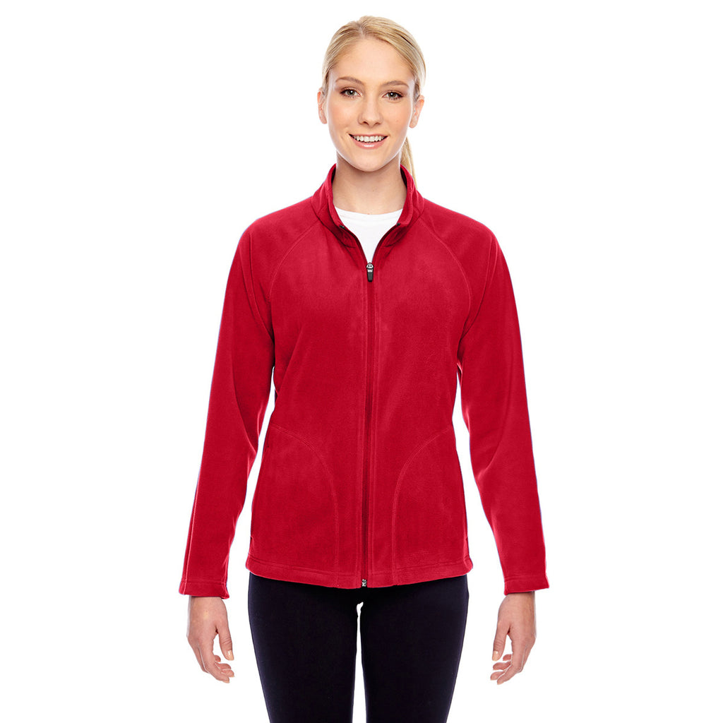 Team 365 Women's Sport Red Campus Microfleece Jacket