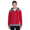 Team 365 Women's Sport Graphite/Sport Red Rally Colorblock Microfleece Jacket