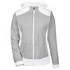 Team 365 Women's White/Sport Silver Rally Colorblock Microfleece Jacket
