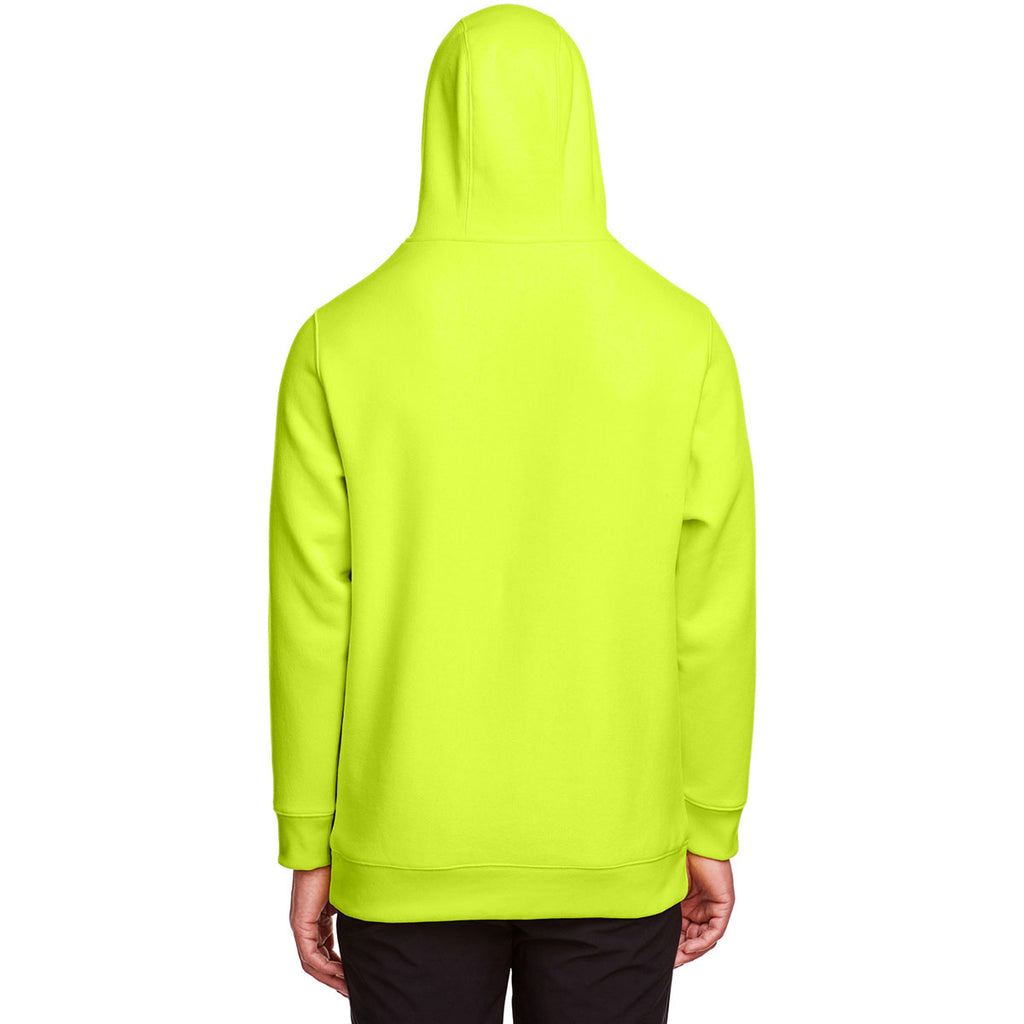 Team 365 Unisex Safety Yellow Zone HydroSport Heavyweight Pullover Hooded Sweatshirt
