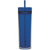 Gold Bond Inc Blue 16 oz Tube Tumbler with Straw
