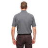 UltraClub Men's Charcoal Heather Heathered Pique Polo