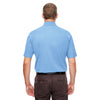 UltraClub Men's Columbia Blue Heather Heathered Pique Polo