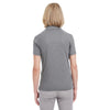 UltraClub Women's Charcoal Heather Heathered Pique Polo