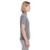 UltraClub Women's Charcoal Heather Heathered Pique Polo