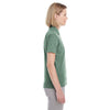 UltraClub Women's Forest Green Heather Heathered Pique Polo