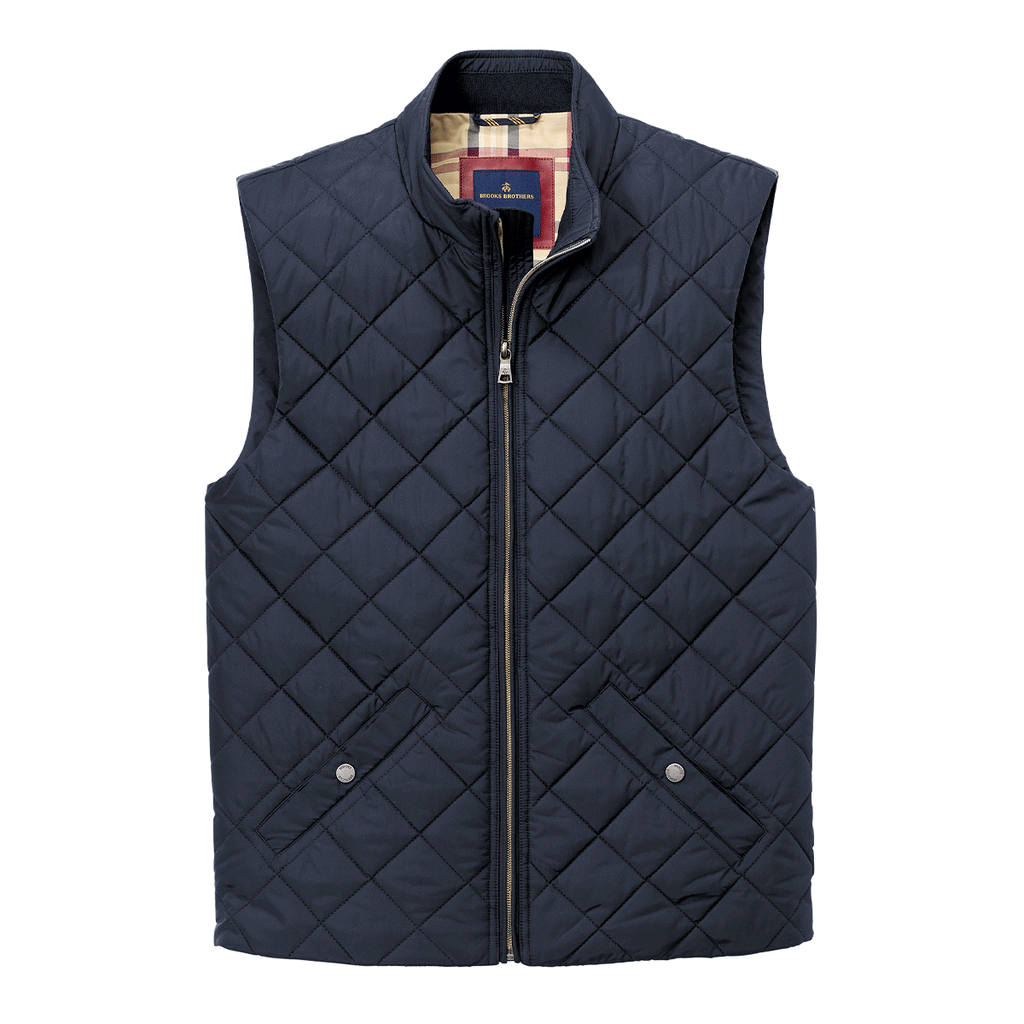 Brooks Brothers Men's Night Navy Quilted Vest