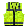 OccuNomix Yellow High Visibility Premium Solid Dual Stripe Surveyor Vests