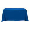 Hit Royal Blue Flat Poly/Cotton 3-Sided Table Cover - Fits 6' Standard Table