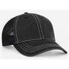 Pacific Headwear Black/Black Vintage Adjustable Trucker Mesh Cap