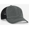 Pacific Headwear Charcoal/Black Vintage Adjustable Trucker Mesh Cap
