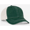 Pacific Headwear Dark Green/Ivory Vintage Adjustable Trucker Mesh Cap