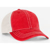 Pacific Headwear Red/Ivory Vintage Adjustable Trucker Mesh Cap