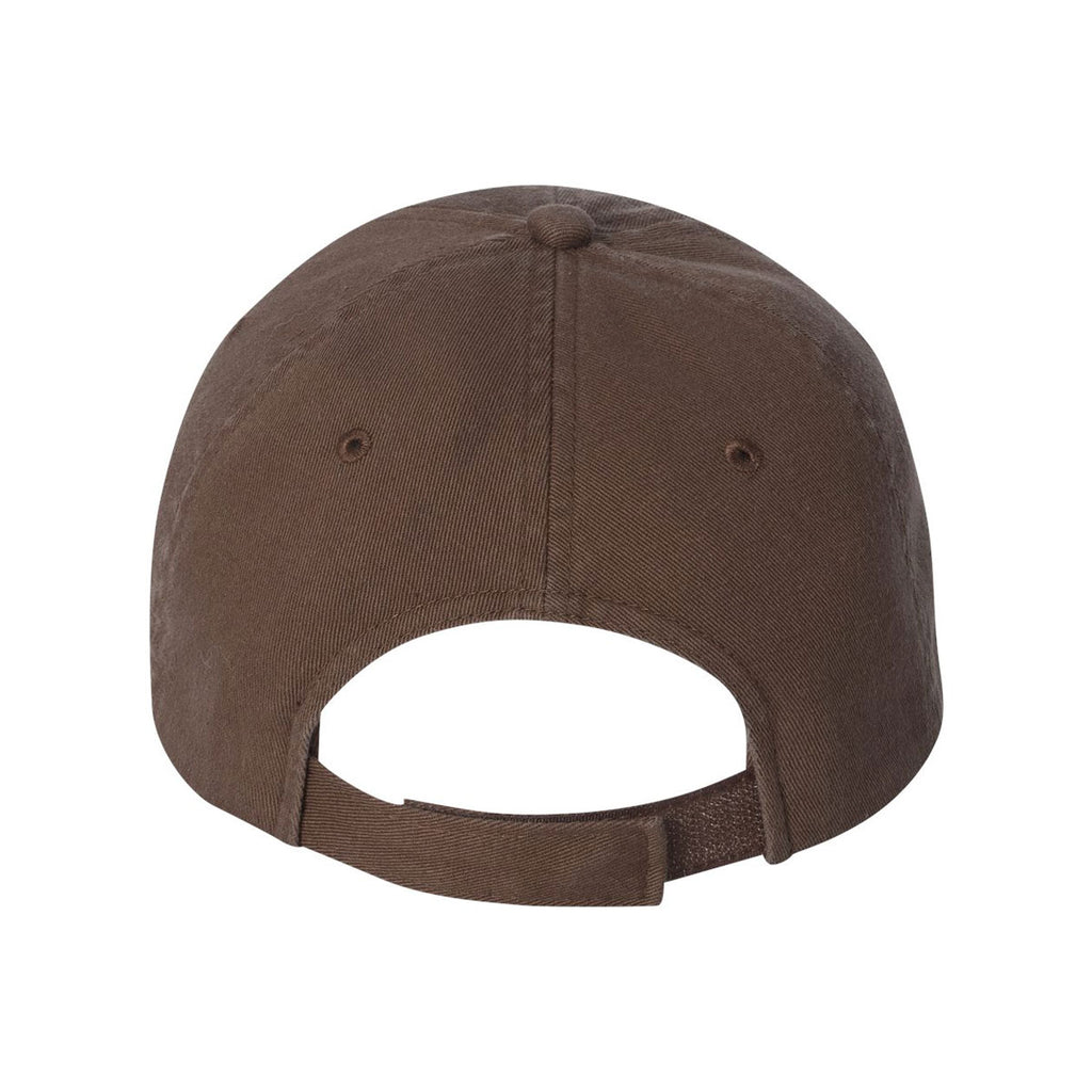 Valucap Brown Unstructured Washed Chino Twill Cap