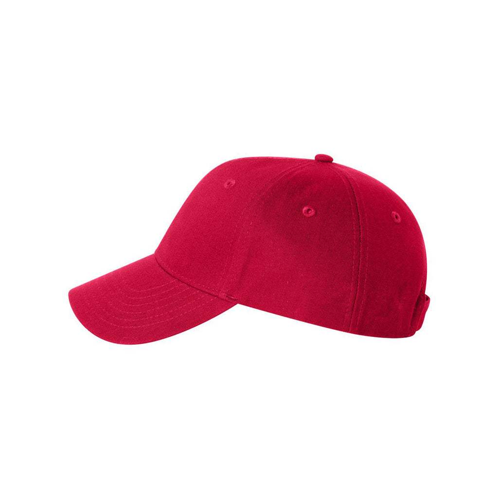 Valucap Red Structured Chino Cap