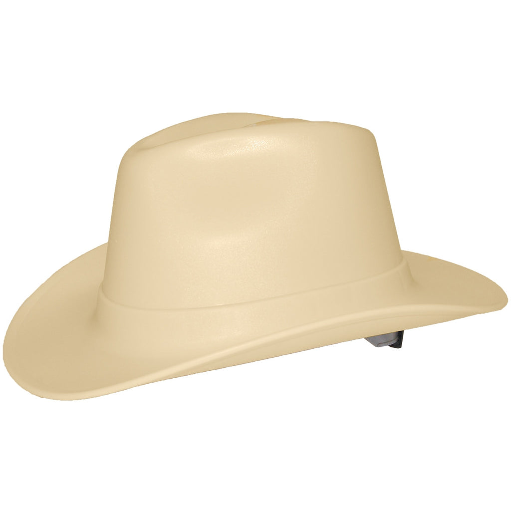 OccuNomix Tan Cowboy Style Hard Hat (Squeeze-Lock Suspension)