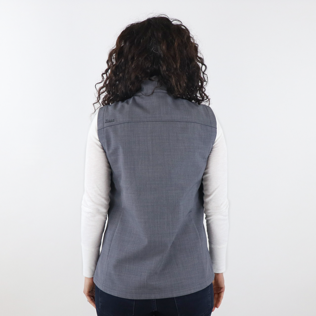 Zusa Women's Charcoal Cross-Hatch Wanderlust Vest